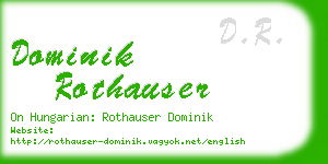 dominik rothauser business card